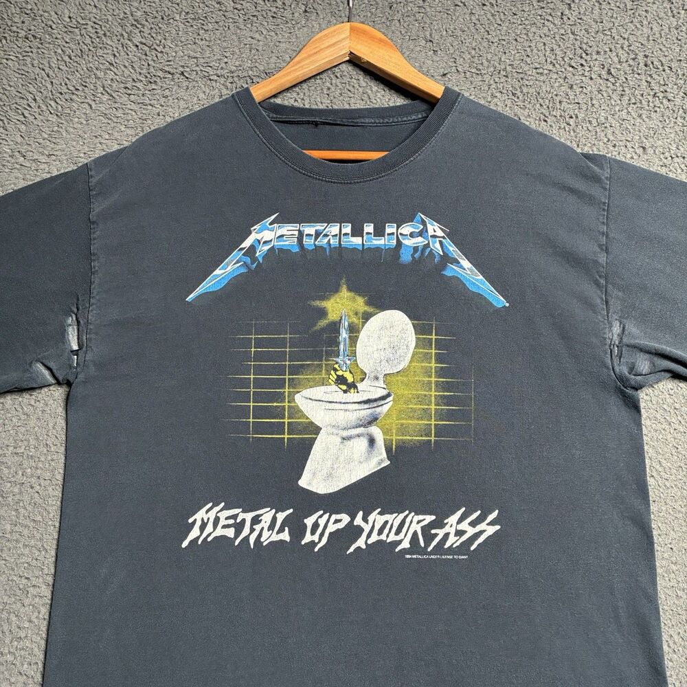 Vintage Metallica Metal Up Your Ass T Shirt Large 1994 Giant Ride The Lightning